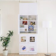 表紙を見せて収納できる本棚 [深型タイプ] (ハイタイプ 扉付き)
