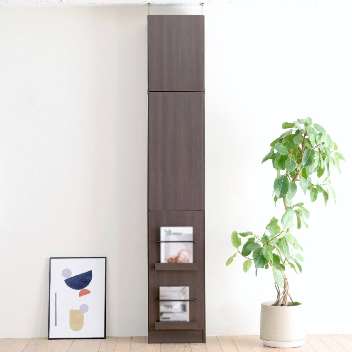 表紙を見せて収納できる本棚 [深型タイプ] (幅42cm ハイタイプ 扉付き