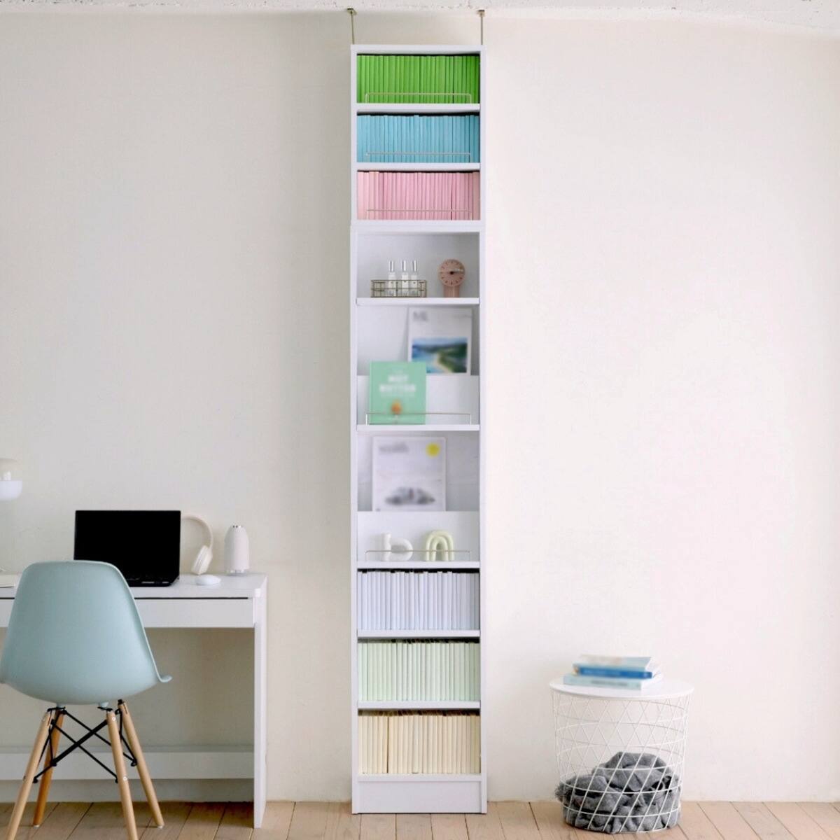 表紙を見せて収納できる本棚 [浅型タイプ] (幅42cm ハイタイプ