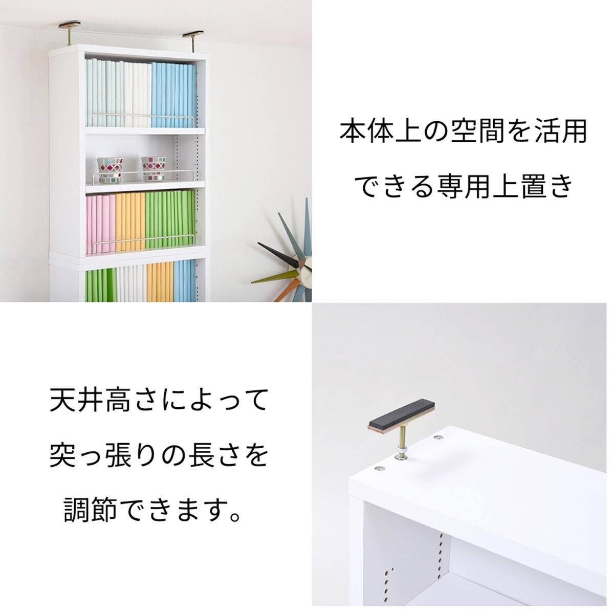 表紙を見せて収納できる本棚 [浅型タイプ] (幅42cm ハイタイプ