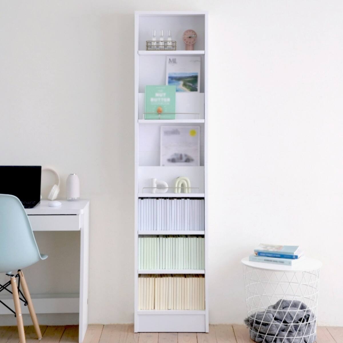 表紙を見せて収納できる本棚 [浅型タイプ] (幅42cm ホワイト) | ニトリ