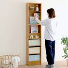 表紙を見せて収納できる本棚 [浅型タイプ] (幅42cm ライトブラウン) 3枚目画像