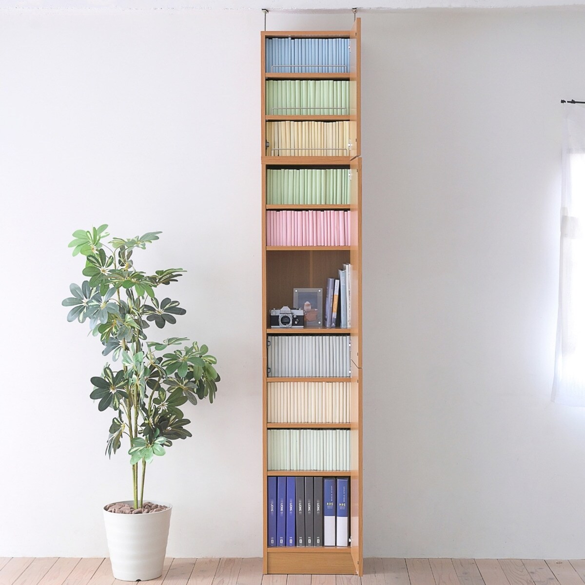 1cm間隔で棚板調整ができるラック [深型タイプ] (幅42 LBR ハイタイプ