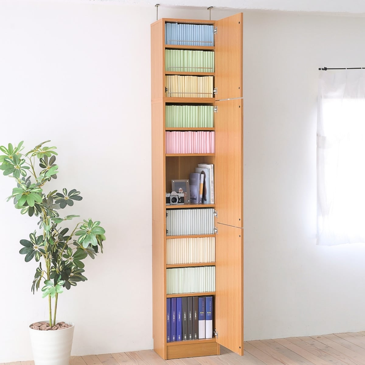 1cm間隔で棚板調整ができるラック [深型タイプ] (幅42 LBR ハイタイプ