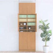 1cm間隔で棚板調整ができるラック [浅型タイプ] (ハイタイプ 扉付)