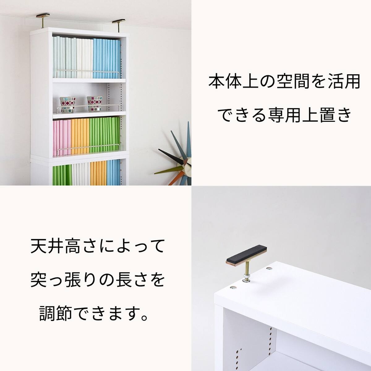 1cm間隔で棚板調整ができるラック [浅型タイプ] (幅42 LBR ハイタイプ