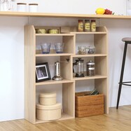 薄型カウンター下収納 伸長式ラック