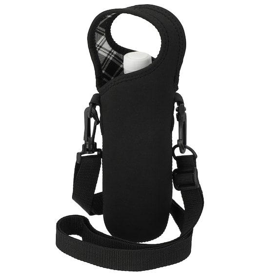 肩掛けできるボトルカバー (500ml ブラック) 1枚目画像