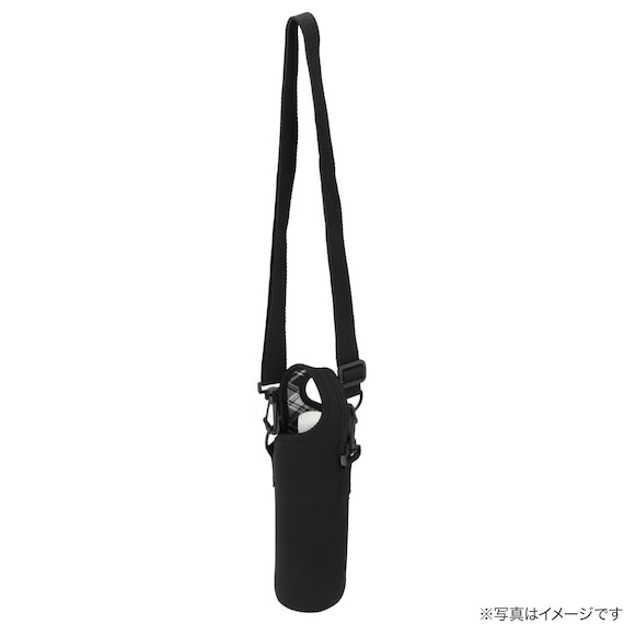 肩掛けできるボトルカバー (500ml ブラック) 2枚目画像