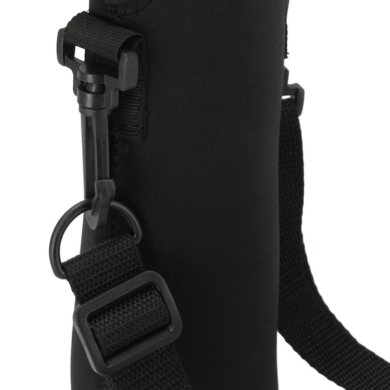 肩掛けできるボトルカバー (500ml ブラック) 3枚目画像