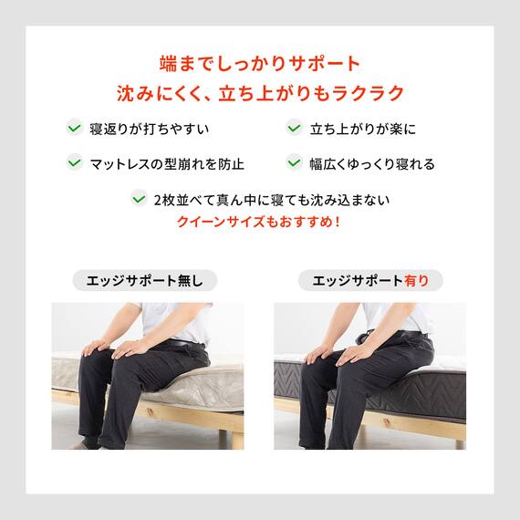 セミダブル ポケットコイルマットレス (SLT 01) 7枚目画像