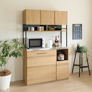 天然木突板ステンレス天板キッチンボード(SY02K 120)