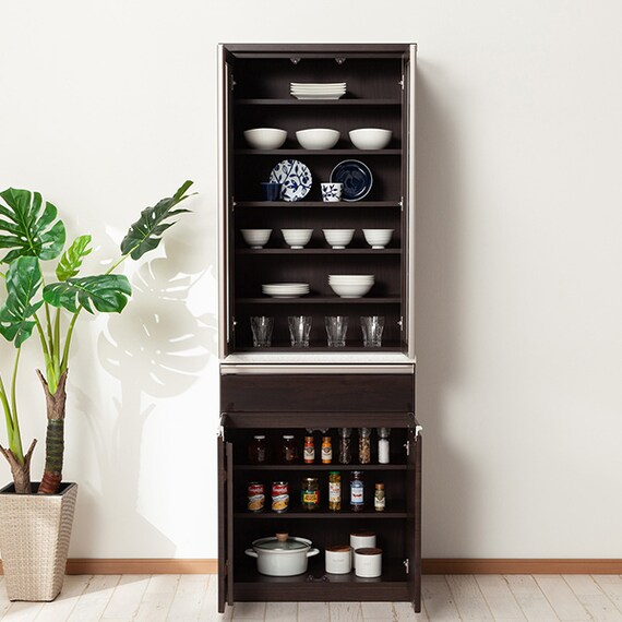 食器棚 (アルミナ2 70DBDBR) 3枚目画像