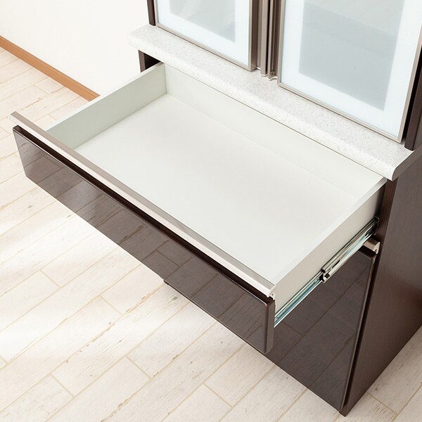 ニトリ　食器棚　アルミナ 70cm キッチンボード ニトリ 幅70cm 食器棚(アルミナ2 70DB SI) : ニトリ Yahoo!店