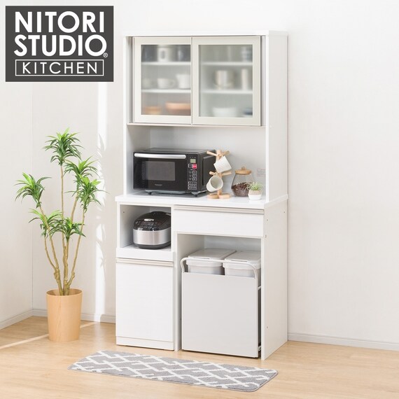 キッチンボード(ダストボックス付き リガーレ100KBハイタイプ WH) 1枚目画像