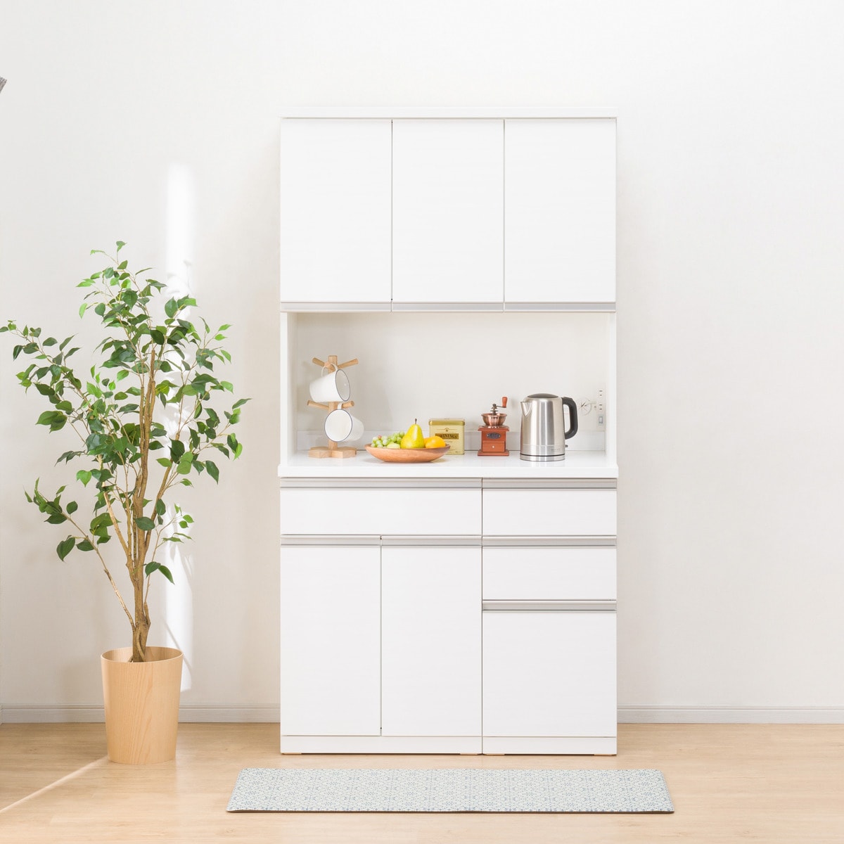 【り】キッチンボード リガーレ 下台100cm (ニトリ) キッチンボード(リガーレ100KB上台ハイタイプ下台ロータイプ WH
