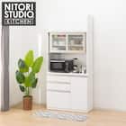 キッチンボード(上置き付き リガーレ100KBロータイプ WH) 1枚目画像