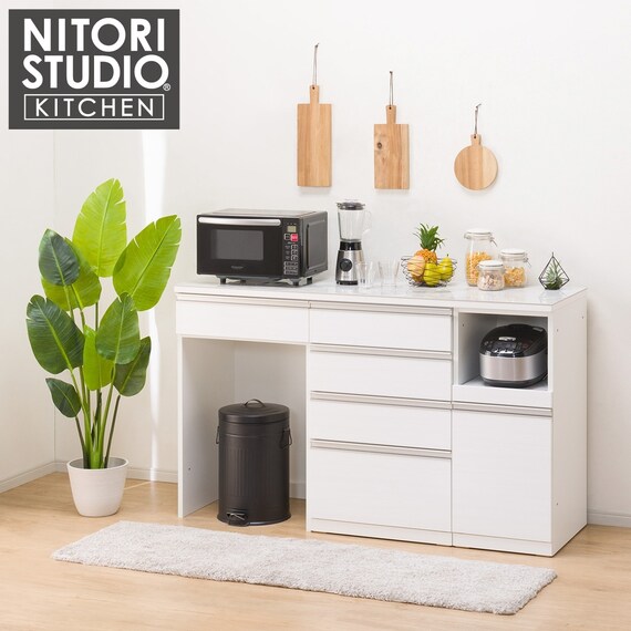 キッチンカウンター(セラミック天板リガーレ160CT WH) 1枚目画像