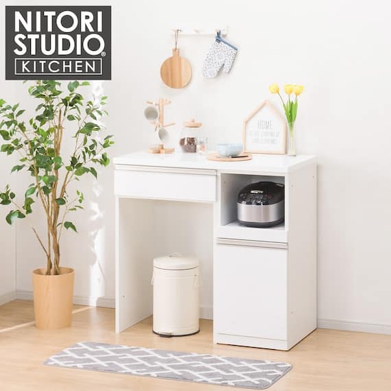 キッチンカウンター(リガーレ100CT WH) 1枚目画像