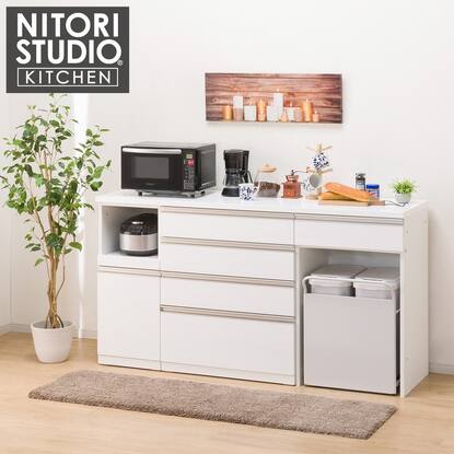 キッチンカウンター(ダストボックス付き リガーレ180CT WH)通販 