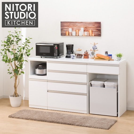 キッチンカウンター(ダストボックス付き リガーレ180CT WH) 1枚目画像