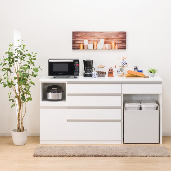 キッチンカウンター(ダストボックス付き リガーレ180CT WH) 2枚目画像