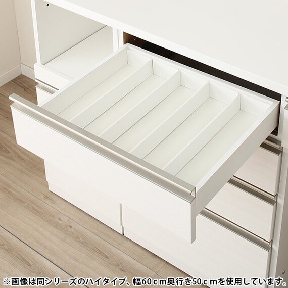 【下台ハイタイプ奥行43】(リガーレ H42-80C WH) 4枚目画像