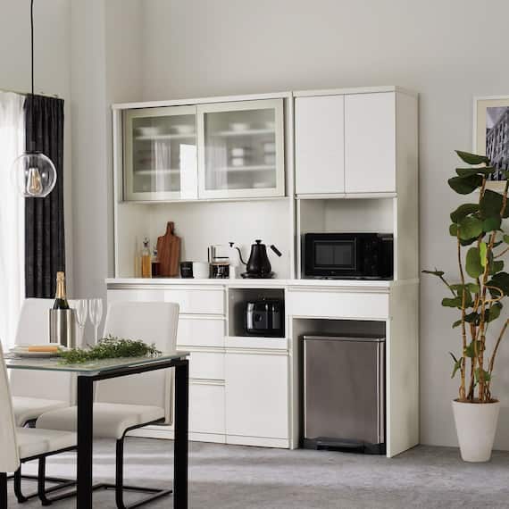 ガラス戸オープン・扉タイプ(リガーレ120KB WH/リガーレ60KB WH) 1枚目画像