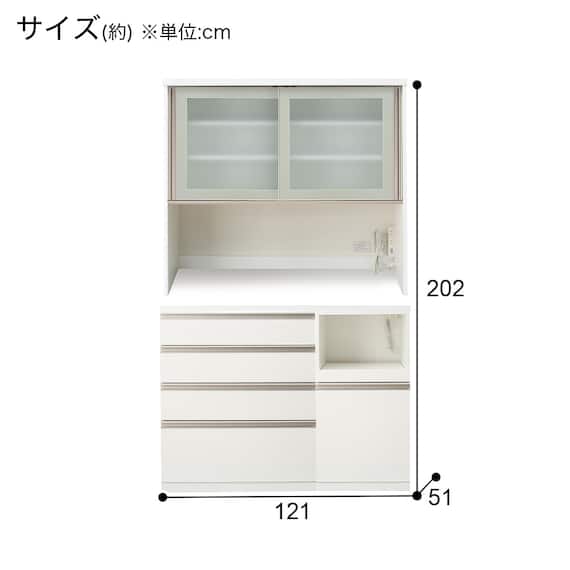 ガラス戸オープン・扉タイプ(リガーレ120KB WH/リガーレ60KB WH) 14枚目画像