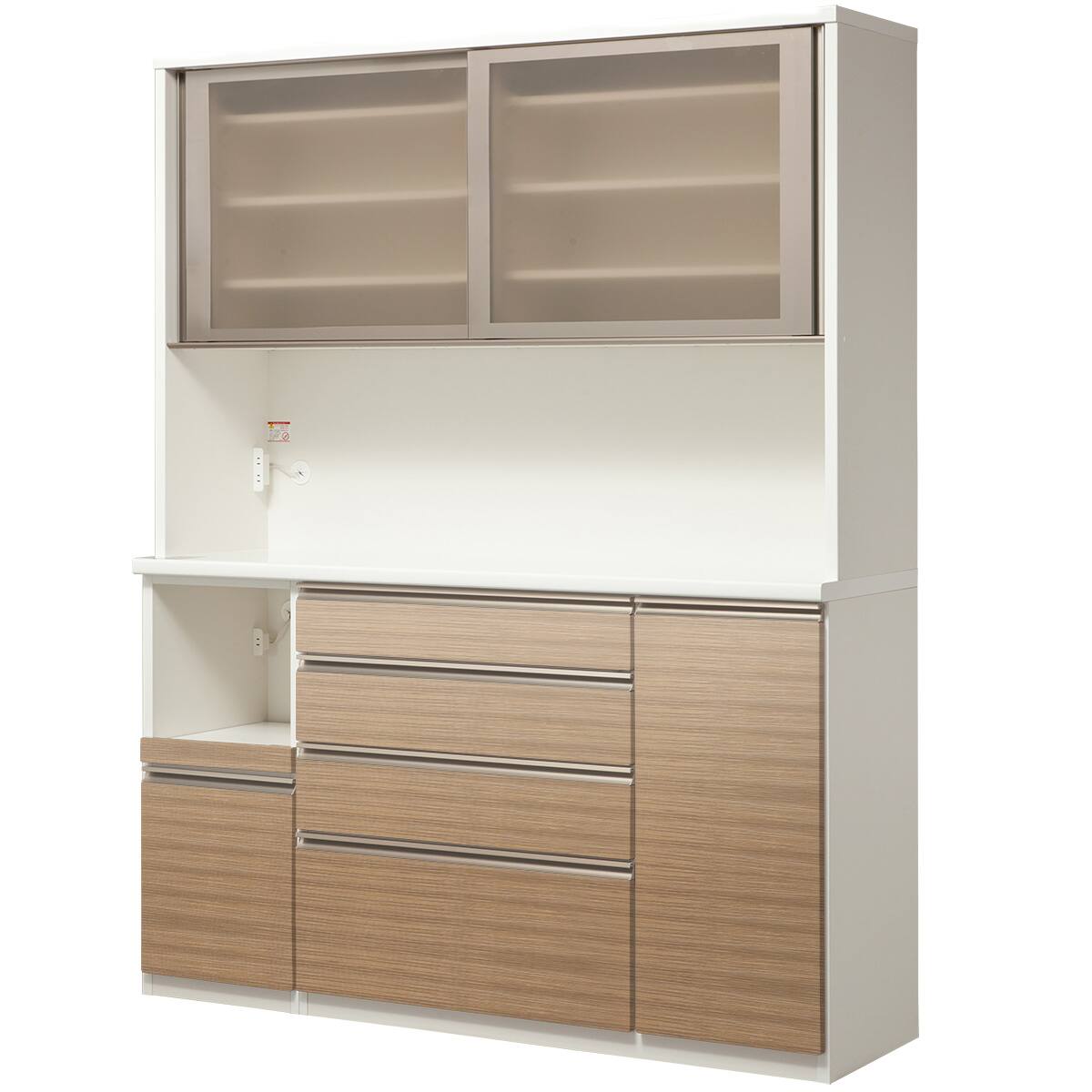 2枚扉オープンボード【joh00966】 セレクト家具/食器棚・キッチン収納/EM 食器棚 開き扉タイプ - 【公式