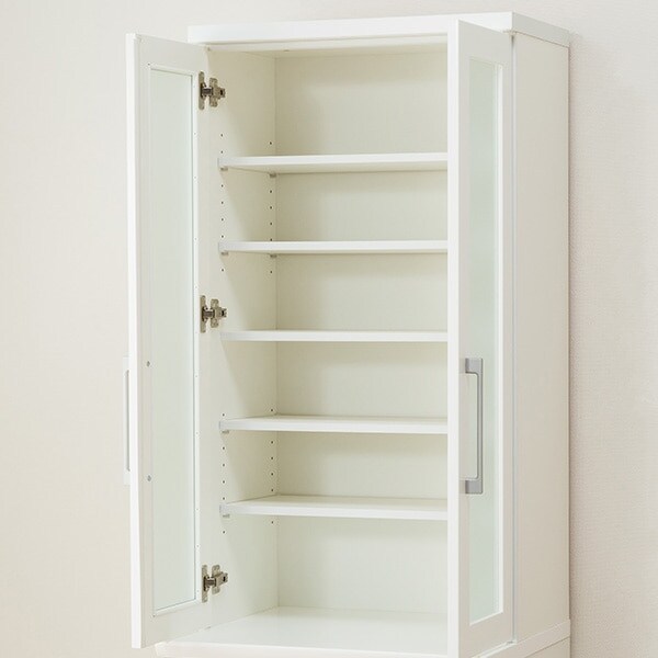 食器棚(レジューム 60TG-H WH/60SH WH) | ニトリネット【公式