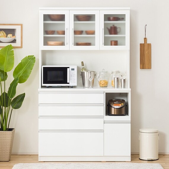 キッチンボード( レジューム120-2TG-H WH/120-2SH-R WH） | ニトリ 
