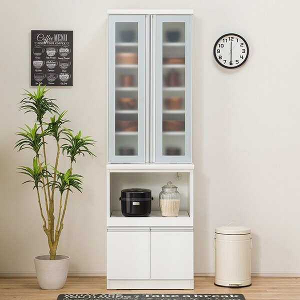 食器棚(レジューム 60AG-H WH/60TL WH) | ニトリネット【公式