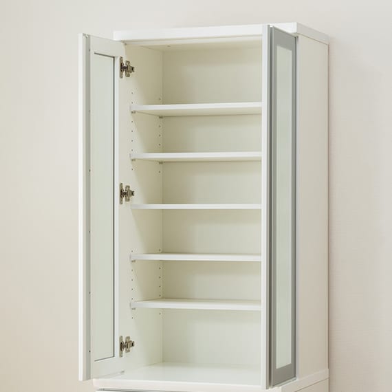 食器棚(レジューム 60AG-H WH/60SL WH) 6枚目画像