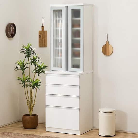 食器棚(レジューム 60AG-H WH/60QH WH) 1枚目画像