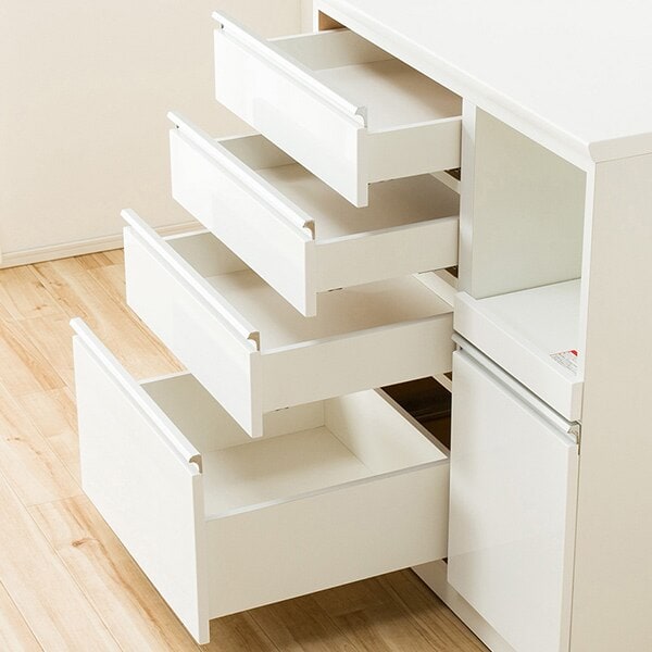 美品 ニトリ キッチンボード レジューム90 ピアノ塗装 幅89.5cm 白色 4714412-471447201.jpg