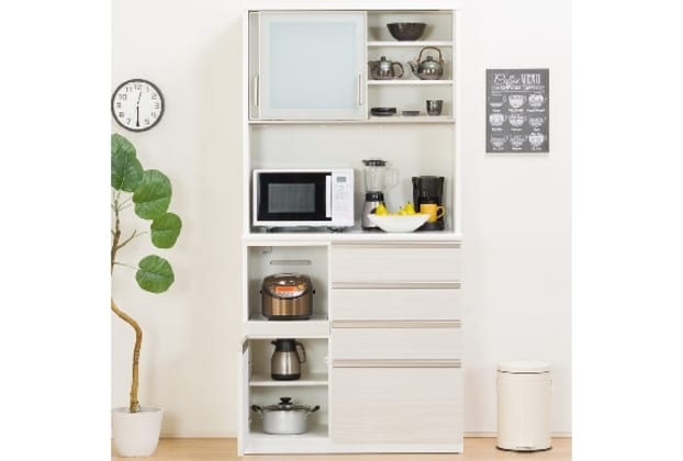 ニトリ キッチンボード Nポスティア 木目 100KB BK ブラック 幅