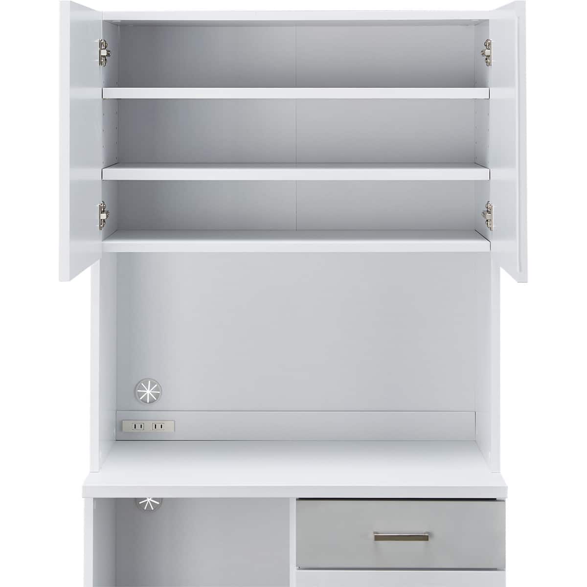 【使用3ヵ月】ニトリ カップボード 食器棚 幅80 奥行41 高さ181cm ホワイト (JA70) 使用3ヵ月】ニトリ カップボード 食器棚 幅80 奥行41 高さ181cm