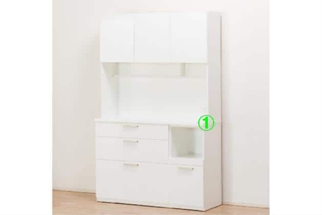 【美品】ニトリ キッチンボード ソレル 120KB WH ニトリ（NITORI） 幅120cm キッチンボード (ソレル 120KB WH