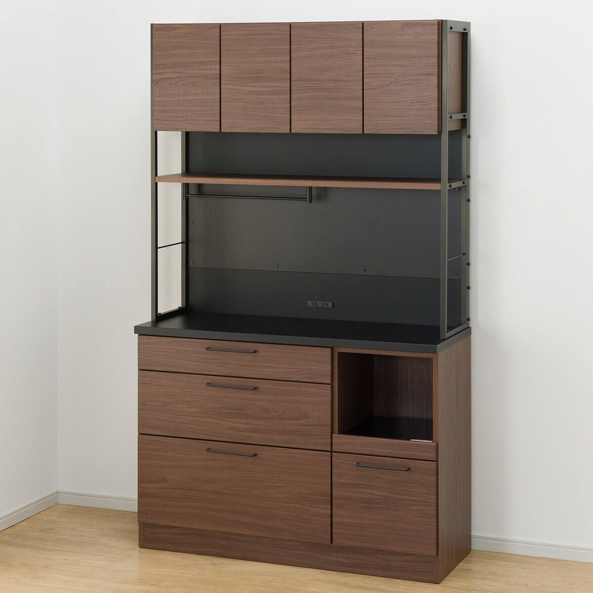大型 キッチンボード 幅120㎝ ニトリ ポスティア ダークブラウン 鏡面仕上げ 引き出しソフトクローズ レンジボード 食器棚 西岡店 楽天市場】[幅120cm] サイドボード (ポスティア120) 【配送員設置商品