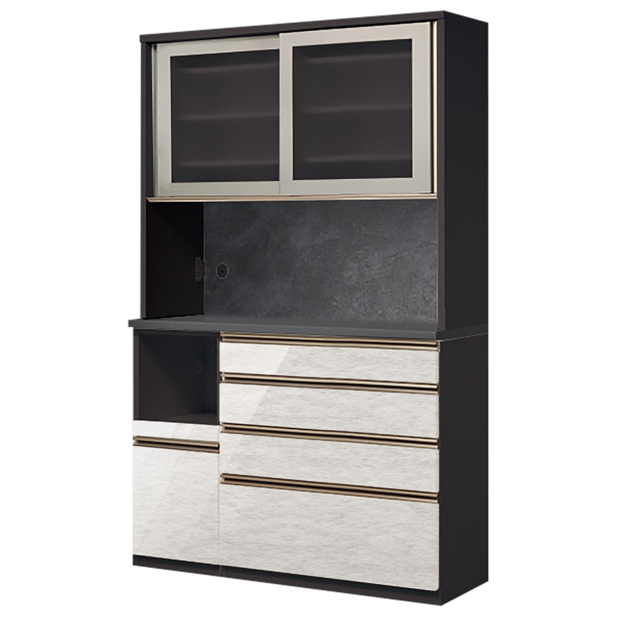 ニトリ キッチンボード ラピス2 BK クローチェ ニトリ 幅140cm キッチンボード(ラピス2 140クローチェ) レンジボード