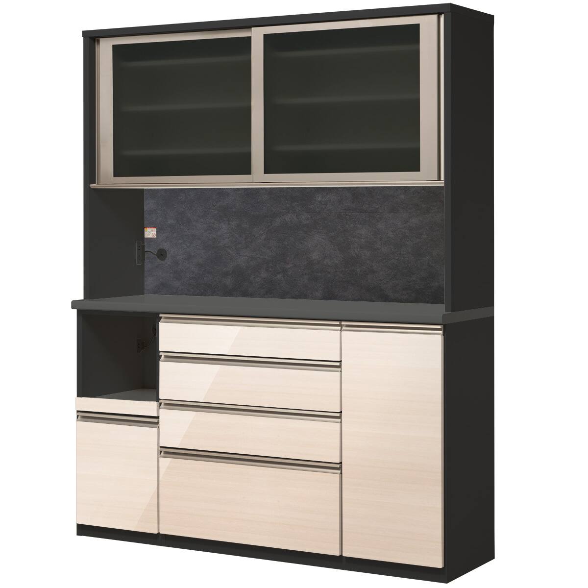 ▽ ニトリ キッチンボード 幅157cm ラピス 157 キッチンボード(ラピス2 BK157 ラスティ) | ニトリネット【公式】 家具