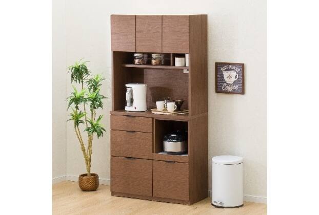 東京23区配送無料✨ニトリ　キッチンボード　エトナ90 ブラウン　美品 東京23区配送無料✨ニトリ キッチンボード エトナ90 ブラウン 美品