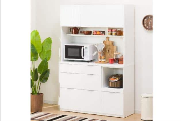 ニトリ食器棚　エトナ120 ｷｯﾁﾝﾎﾞｰﾄﾞ ｴﾄﾅ 120KB WH/SI | ニトリネット【公式】 家具・インテリア通販