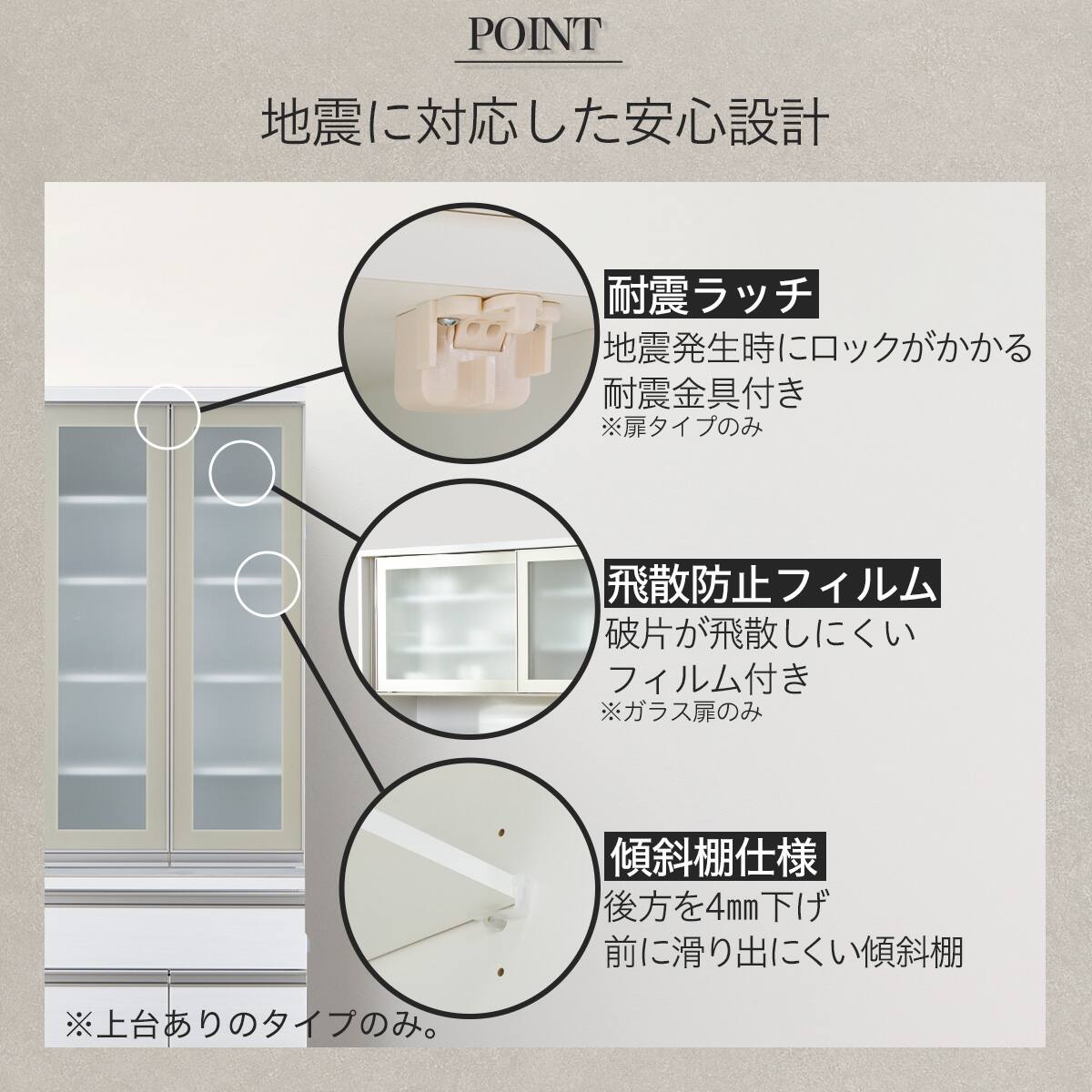 キッチンボード(リガーレ50GH-160KB/H50-60J/H50-60C/H50-40TR MBR