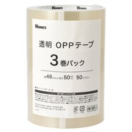 【島忠ホームズ商品】透明OPPテープ(48mmx50m 3巻パック)