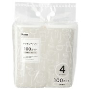 【島忠ホームズ商品】キッチンペーパー(100カット 4ロール)