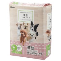 【島忠ホームズ商品】薄型ペットシーツ(ワイド  100枚入り)