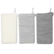 【島忠ホームズ商品】アクリル毛糸で洗うスポンジ(3個入り AC03)