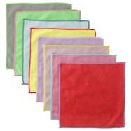 抗菌・防臭 カラフルマイクロファイバーお掃除クロス 8枚組【島忠ホームズ商品】